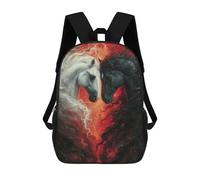 sinyumoney Black & White Horse Art Print Backpack School Bag Travel College Rucksack Backpacks for Girl, Teen Girls 17inch