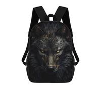 sinyumoney Black Wolf of Luxury Backpack School Lightweight Casual Daypack School Backpacks for Boys/Girls/Teenagers 17inch