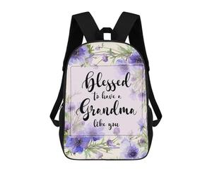 sinyumoney Blessed to Have A Grandma Like You Backpack School Bag Computer Rucksack for School/Work/Travel for Camping Outdoor Adventures And Daily Travel 17inch