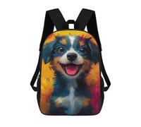 sinyumoney Blissful Cute Dog Kids Backpacks,3D Personalized School Bookbags for Boys Girls Large Schoolbags Casual Daypack 17inch