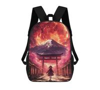 sinyumoney Bloodmoon Girl in Japan 3D Printed Children's School Backpack for Kids High Capacity Travel Rucksacks Book Bags Kids School Bag Back Pack 17inch