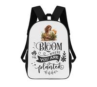 sinyumoney Bloom Where You Are Planted Rucksack Water Resistant Travel Backpack Computer Bag for Campus Outdoor Travel Sports 17inch