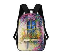 sinyumoney Blooming Window Kids Backpack, School Bag for Boys And Teenager, Gifts Travel Backpack Schoolbag Backpack Bookbag 17inch
