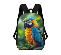 sinyumoney Blue And Gold Macaw Backpack School Bag Business Laptop Rucksack Bag Unisex Casual Daypack for School/Work/Travel 17inch