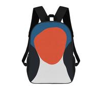 sinyumoney Blue And Red II Rucksack Water Resistant Travel Backpack Computer Bag for Men, Women & Teenage Boys 17inch