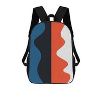 sinyumoney Blue And Red VIII Backpack School Bag Travel College Rucksack Backpacks for Men, Women & Teenage Boys 17inch