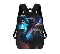 sinyumoney Blue Camel Rucksacks 3D Printed Children Backpacks Fashion Casual Daypack Cute Travel Bags Outdoor Casual Daypack for Boy And Girl 17inch