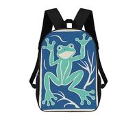 sinyumoney Blue Crazy Frog Backpack School Daypacks Business Backpack Water Resistant Bookbag for Men, Women & Teenage Boys 17inch