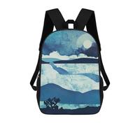 sinyumoney Blue Desert Backpack School Water Resistant Computer Rucksack for Boys/Girls/Teenagers 17inch