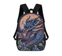 sinyumoney Blue Dragon Backpack 3D Printed Kids School Backpack High Capacity Travel Backpacks Book Bags Kids Backpack 17inch