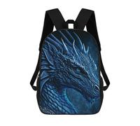 sinyumoney Blue Dragon Backpack School Bag Water Resistant Travel Backpack Computer Bag for Girls Boys Teenage 17inch