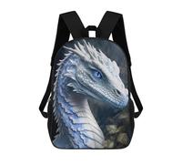 sinyumoney Blue Dragon Fantasy Artwork Backpacks Kids School Backpack School Bag 3D Printed School Bag for Boys Elementary And Middle School Students 17inch
