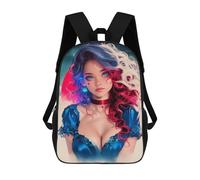 sinyumoney Blue-Eyed Anime Girl Backpack School Bag Large School Backpack for Boys - Perfect for Travel, Work And Daily Use 17inch