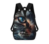sinyumoney Blue-Eyed Cat Close-Up Backpack School Bag Large School Backpack for Boys for Camping Outdoor Adventures And Daily Travel 17inch