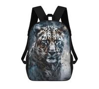 sinyumoney Blue-Eyed Leopard Majesty Backpacks Kids School Backpack School Bag 3D Printed School Bag for Boys Elementary And Middle School Students 17inch