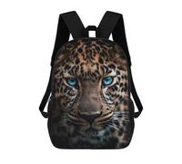 sinyumoney Blue Eyed Leopard School Backpack Lightweight Casual Daypack School Backpacks for Boys/Girls/Teenagers 17inch