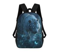 sinyumoney Blue-Eyed White Tiger in Forest Backpack School Bag Business Durable Laptop Bag for Boys/Girls/Teenagers 17inch
