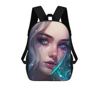 sinyumoney Blue Eyes, Ethereal Beauty Backpack School Bag Lightweight Airport College Students Back Pack for Men/Women 17inch