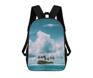 sinyumoney Blue Haven Tuamotu Escape Children's Backpacks School Backpack 3D Printed for Kids Travel Rucksacks Book Bags Kids 17inch School Bag