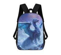sinyumoney Blue Ice Dragon Fantasy Artwork School Backpack Business Laptop Rucksack Bag Unisex Casual Daypack for Men, Women & Teenage Boys 17inch