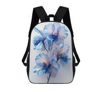 sinyumoney Blue Iris Floral Backpack School Bag Travel College Rucksack Backpacks for Camping Outdoor Adventures And Daily Travel 17inch