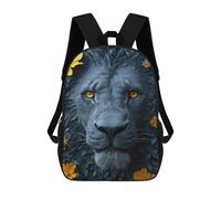 sinyumoney Blue Lion Backpack 3D Printed School Bag For Boys High Capacity Travel Backpacks Book Bags Boys School Bag Mochila 17inch