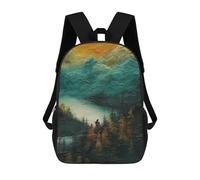 sinyumoney Blue Mountain Landscape Backpack School Bag Travel College Rucksack Backpacks for Camping Outdoor Adventures And Daily Travel 17inch