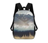 sinyumoney Blue Mountain Mist School Backpack Lightweight Schoolbag Dayback Bookbag College for Men, Women & Teenage Boys 17inch