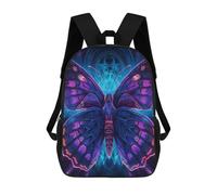 sinyumoney Blue Night Children's Backpack, 17 Inch 3D Printed School Backpack, Backpack Cartoon Adjustable School Bag for Primary School