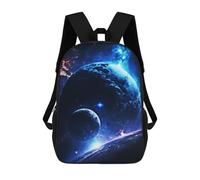sinyumoney Blue Outer Space School Backpack Water Resistant Travel Backpack Computer Bag for School/Work/Travel 17inch