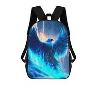 sinyumoney Blue Phoenix Wallpaper HD Backpack School Computer Rucksack for School/Work/Travel- Perfect for Travel, Work And Daily Use 17inch