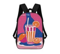 sinyumoney Blue Pink Kitchen Art Backpack School Travel College Rucksack Backpacks for Campus Outdoor Travel Sports 17inch
