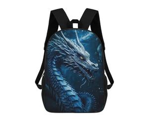 sinyumoney Blue Sapphire Dragon School Backpack Work Laptop Backpack Rucksack Bag for Teenage Girls Boys Women Men 17inch