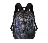 sinyumoney Blue Tiger Portrait Backpack School Bag Secondary Causal Travel High School Bags for Camping Outdoor Adventures And Daily Travel 17inch