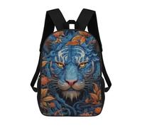 sinyumoney Blue Tiger Portrait Rucksack Large Lightweight Casual Backpack for Campus Outdoor Travel Sports 17inch