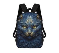 sinyumoney Blue Tribal Cat School Bags Lightweight Airport College Students Back Pack for School/Work/Travel 17inch