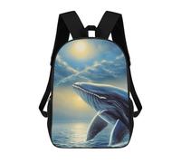sinyumoney Blue Whale at Shiny Day School Backpack Business Laptop Rucksack Bag Unisex Casual Daypack for Boys/Girls/Teenagers 17inch