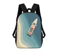 sinyumoney Boat Tropical Coastal Fiji Rucksack Lightweight Airport College Students Back Pack- Perfect for Travel, Work And Daily Use 17inch