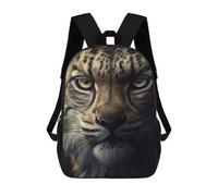 sinyumoney Bobcat The Big Cat Children's Backpacks 17inch School Backpack 3D Printed Bag Bookbag for Kids Travel Rucksacks Boy Girl Book Bags Kids School Bag
