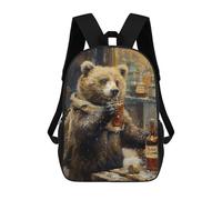 sinyumoney Bober Kurwa Bear Backpack Schoolbags for Boys Girls Casual Sport Daypack Elementary Primary Large Capacity Bookbags 17inch
