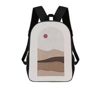 sinyumoney Boho Landscape 2 Backpacks Children's Backpacks School Bag 3D Printed Children's School Backpack Fashion Travel Backpacks for Kids Elementary Middle School 17inch