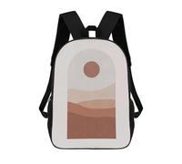 sinyumoney Boho Landscape 4 3D Printed School Backpack Casual Children's Backpacks 3D Printed School Bag for Boys Elementary And Middle 17inch