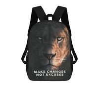 sinyumoney Bold Change, Not Excuses Backpack School Bag Large School Backpack for Boys for Camping Outdoor Adventures And Daily Travel 17inch