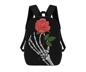 sinyumoney Bones Pop Art Backpack School Lightweight Schoolbag Dayback Bookbag College for Men, Women & Teenage Boys 17inch