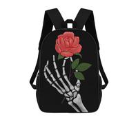 sinyumoney Bones Pop Art Children's School Backpack 3D Printed for Kids Travel Rucksacks Book Bags for Boys Elementary School Students 17inch