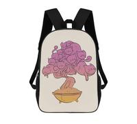 sinyumoney Bonsai Cat Tree Kids' Backpack 3D Printing School Bag Boys Cool Daypacks Casual Knapsack Fun Back Bag for Kids And Teenager 17inch