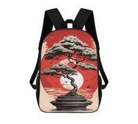 sinyumoney Bonsai Temple School Bags Water Resistant Travel Backpack Computer Bag for School/Work/Travel 17inch