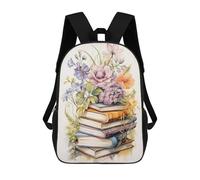 sinyumoney Books Watercolor School Backpack Travel College Rucksack Backpacks for Campus Outdoor Travel Sports 17inch