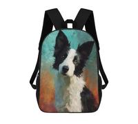 sinyumoney Border Collie Art Print -1 School Bags Rucksack Casual Daypacks School Work Travel Bag for Teenage Girls Boys Women Men 17inch