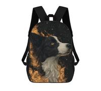 sinyumoney Border Collie Dog in Space Backpack School Large Water Resistant Laptop Backpack for Teenage Girls Boys Women Men 17inch
